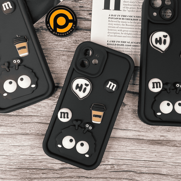 iPhone 11 Cute 3D Briquette m&m icons Liquid silicon Case