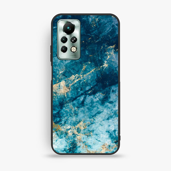Infinix Note 11 Pro - Blue Marble Design 4 - Premium Metal Printed Soft Bumper Shock Proof Case