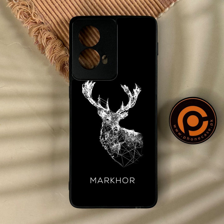 Motorola Edge 2024 - Markhor Design 4 - Premium Metal Printed Soft Bumper Shock Proof Case