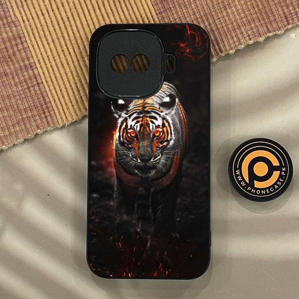iQoo Z11 Turbo - Tiger Design 6 - Premium Metal Printed Soft Bumper Shock Proof Case