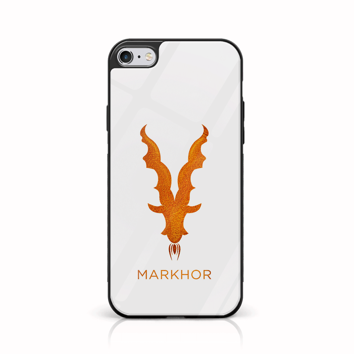 iPhone 6Plus/6sPlus  - Markhor Series - Premium Printed Glass soft Bumper shock Proof Case