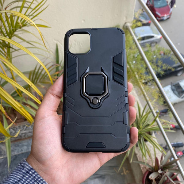 iPhone 11 Upgraded Ironman with holding ring and kickStand Hybrid shock proof case