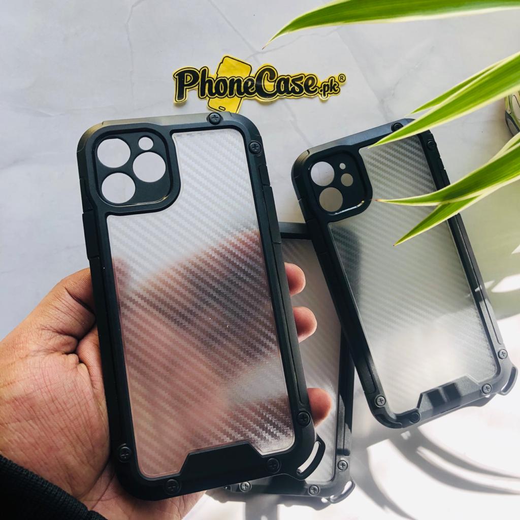 iPhone X/XS Original Gold Shield Branded Carbon Fiber Feel Army Grade Shock Proof Case