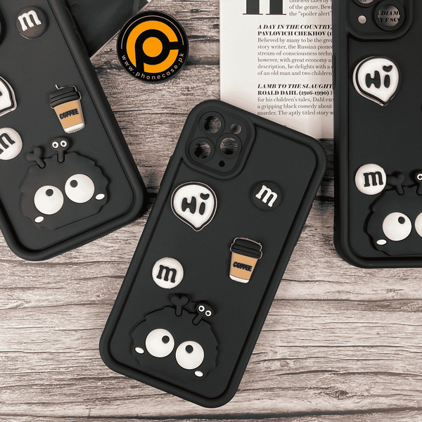iPhone 11 Pro Max Cute 3D Briquette m&m icons Liquid silicon Case