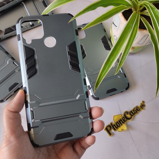 Realme C15 Hybrid TPU+PC Iron Man Armor Shield Case