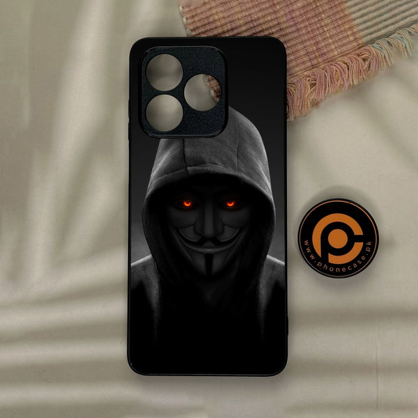 Honor X5c Plus - Anonymous 2.0 Design 4 - Premium Metal Printed Soft Bumper Shock Proof Case