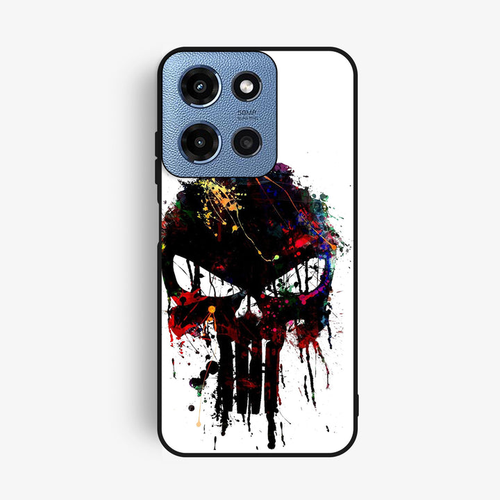 Motorola G Power 2025 - Punisher Skull Design - Premium Metal Printed Soft Bumper Shock Proof Case