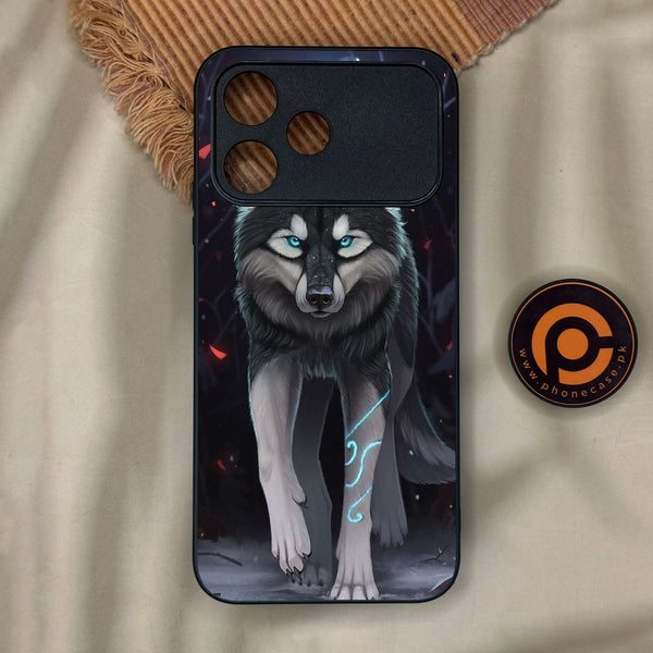 Oppo A6C - Wolf Design 8 - Premium Metal Printed Soft Bumper Shock Proof Case