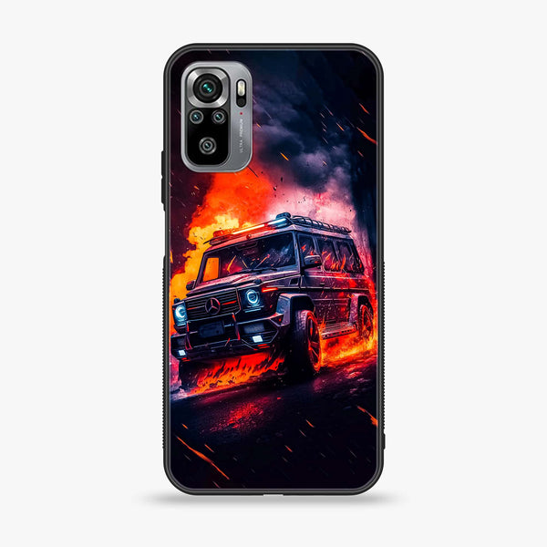 Xiaomi Redmi Note 10S - Racing Design 2 - Premium Metal Printed soft Bumper shock Proof Case  CS-31183