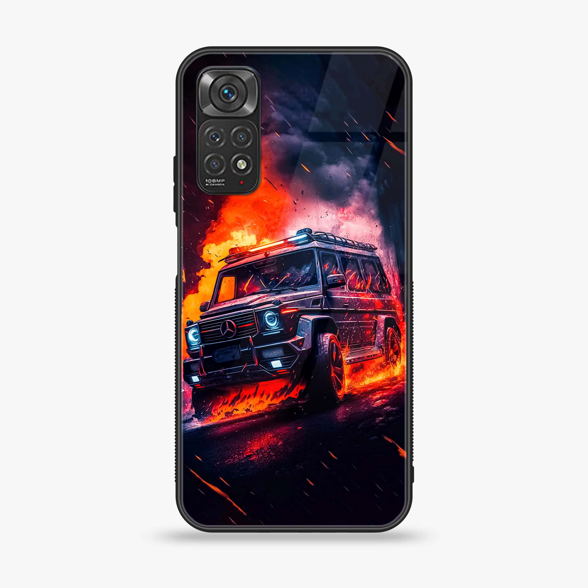 Xiaomi Redmi Note 11 Pro Racing Series Premium Printed Glass soft Bumper shock Proof Case