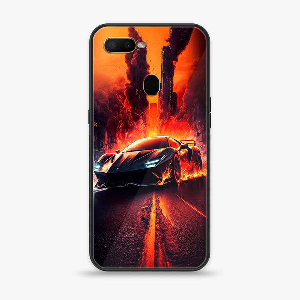 OPPO F9 Pro - Racing Series - Premium Printed Glass soft Bumper shock Proof Case