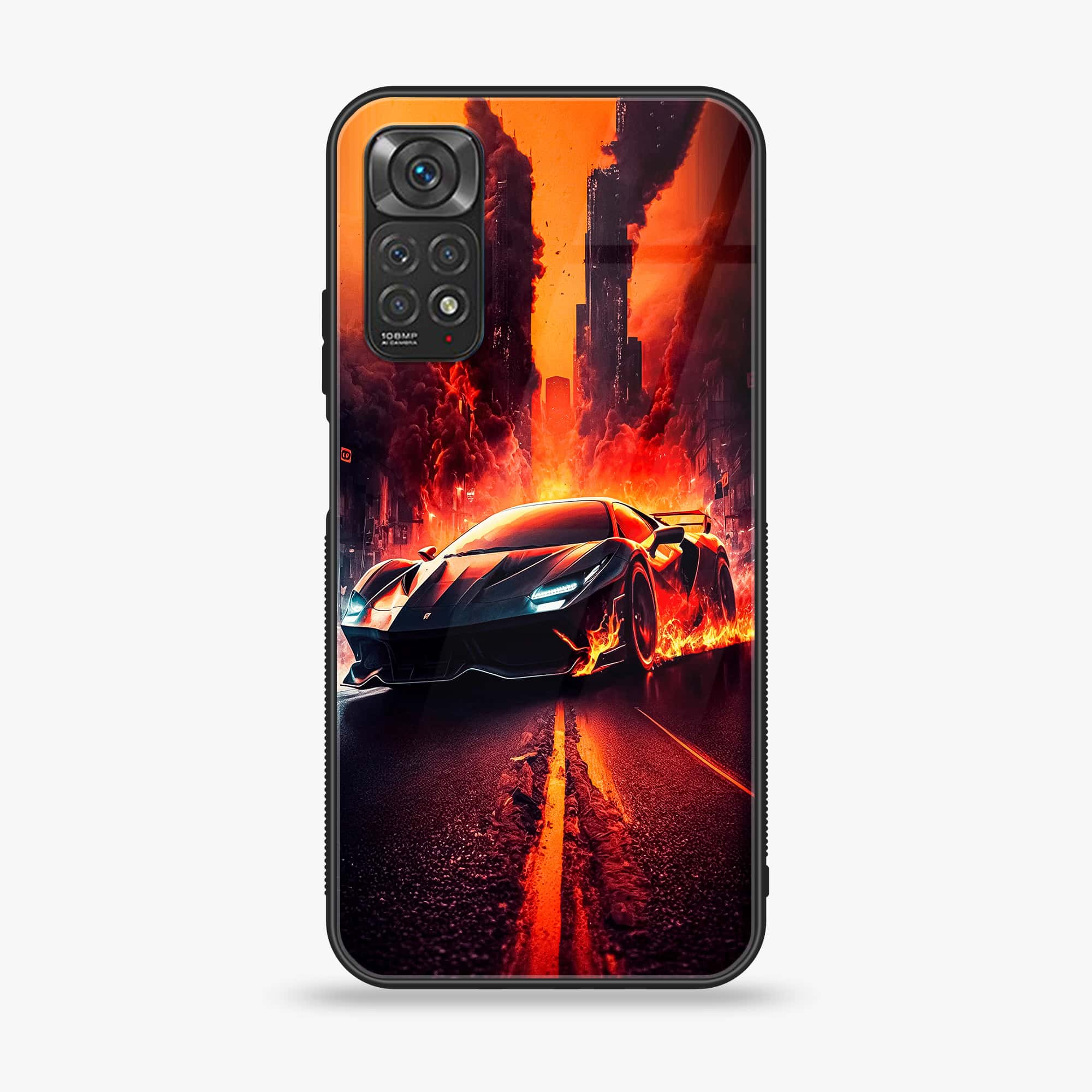 Xiaomi Redmi Note 11 Pro Racing Series Premium Printed Glass soft Bumper shock Proof Case