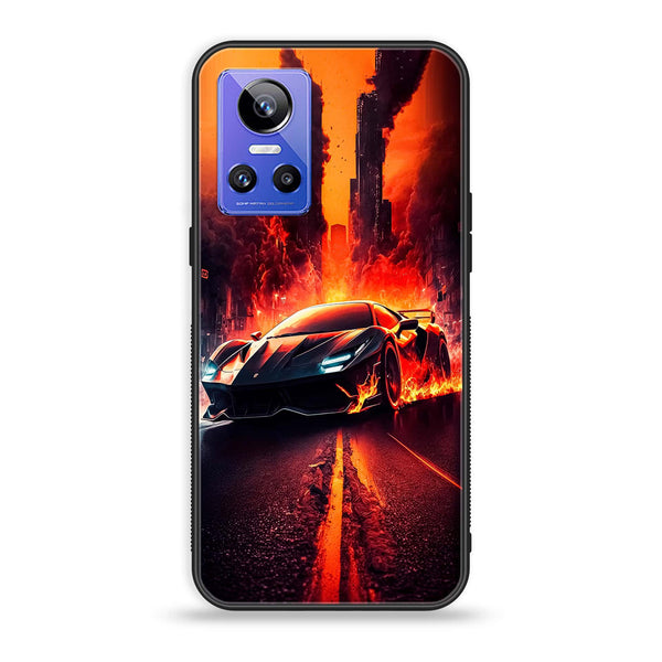 Realme GT Neo 3 - Racing Series - Premium Printed Glass soft Bumper shock Proof Case