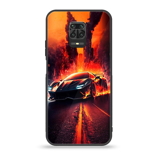 Xiaomi Redmi Note 9 Pro - Racing Series - Premium Printed Glass soft Bumper shock Proof Case