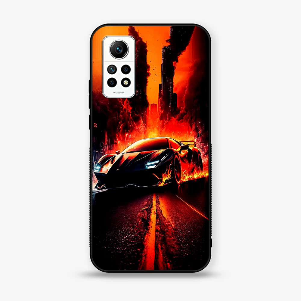 Xiaomi Redmi Note 12 Pro 4G - Racing Series - Premium Printed Glass soft Bumper shock Proof Case