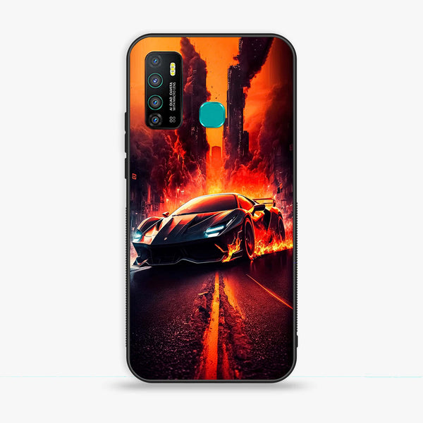 Infinix Hot 9 Play - Racing Series - Premium Metal Printed soft Bumper shock Proof Case