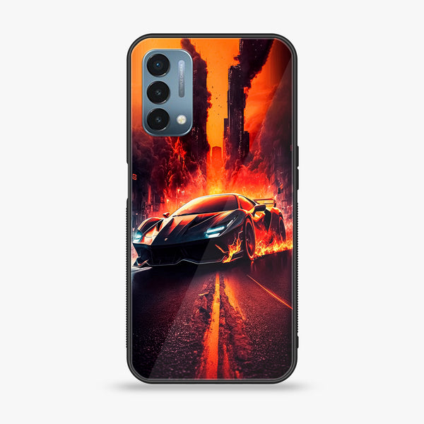 OnePlus Nord N200 5G - Racing Design 1 - Premium Metal Printed soft Bumper Shock Proof Case CS-14830