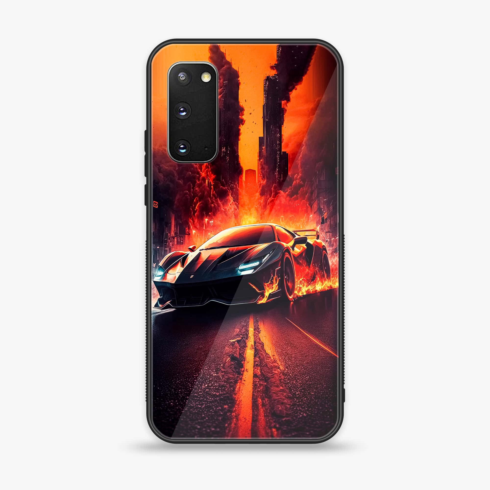 Samsung Galaxy A02s - Racing Series - Premium Printed Glass soft Bumper shock Proof Case