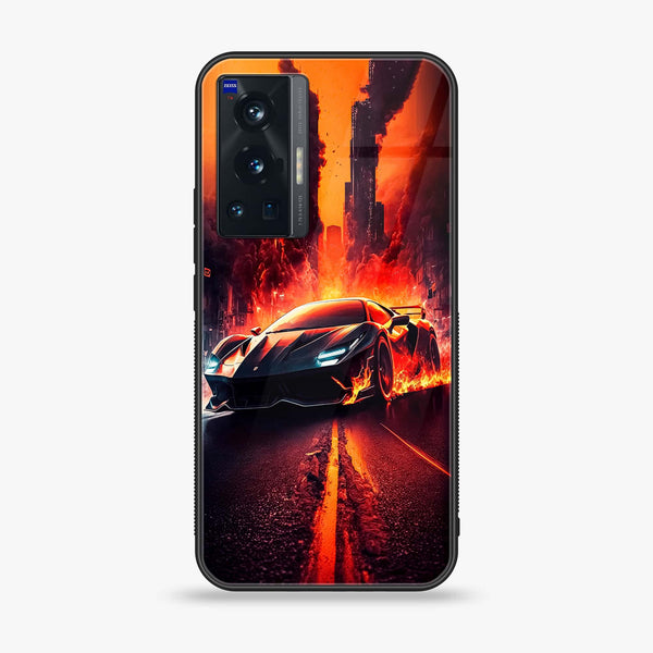Vivo X70 Pro - Racing Series - Premium Printed Glass soft Bumper shock Proof Case