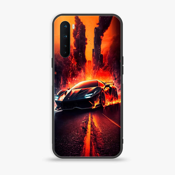 OnePlus Nord - Racing Series - Premium Printed Glass soft Bumper shock Proof Case