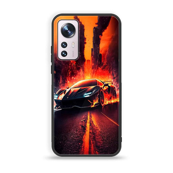 Xiaomi Mi 12 5G Racing Series Premium Printed Glass soft Bumper shock Proof Case