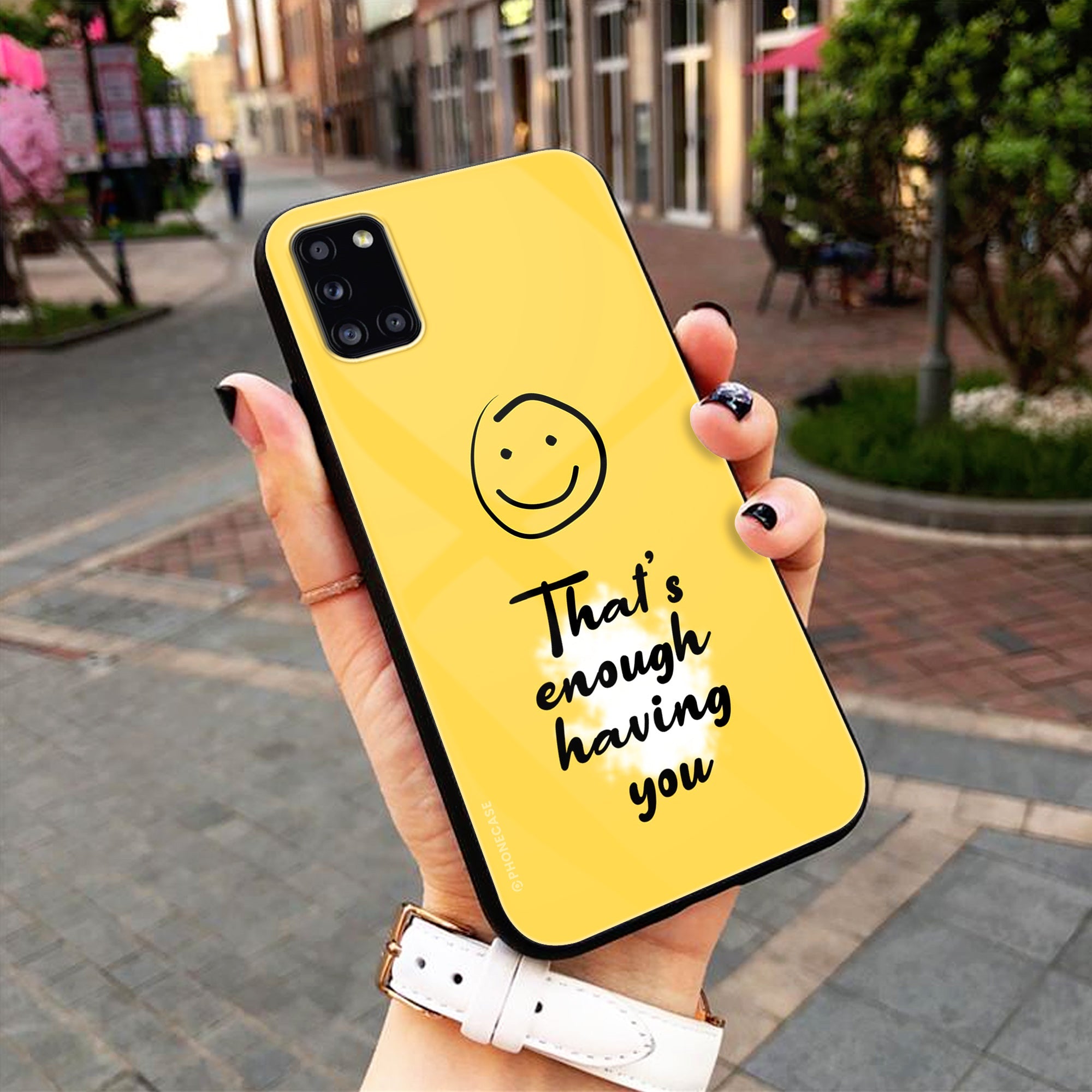 Yellow Background Quotes Series Premium Metal Phone Case All Models