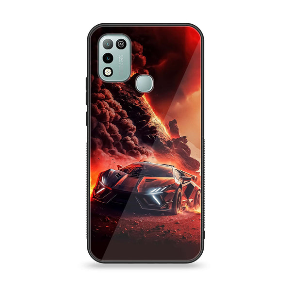 Infinix Hot 10 Play - Racing Design 7- Premium Metal Printed soft Bumper shock Proof Case CS-46765