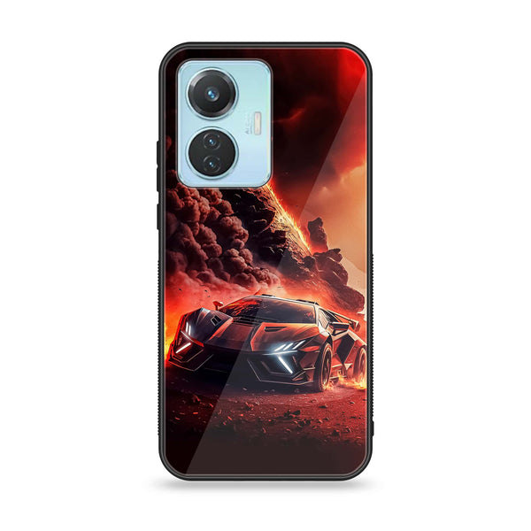 Vivo Y55 4G Racing Design 7 Premium Printed Glass soft Bumper shock Proof Case CS-11549