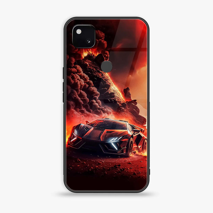 Google Pixel 4A 4G - Racing  Design 7  - Premium Metal Printed soft Bumper Shock Proof Case CS-30527