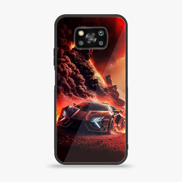 Xiaomi Poco X3 - Racing Design 7 - Premium Printed Glass soft Bumper shock Proof Case CS-10472