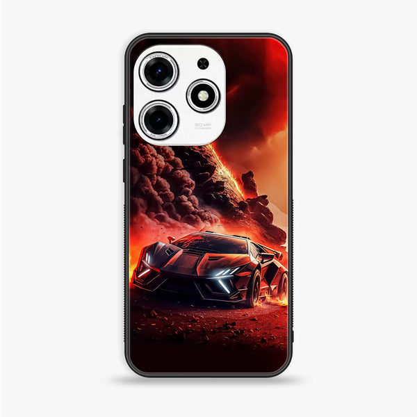 Tecno Spark 10 Pro - Racing Design 7 - Premium Printed Glass soft Bumper shock Proof Case CS-22295