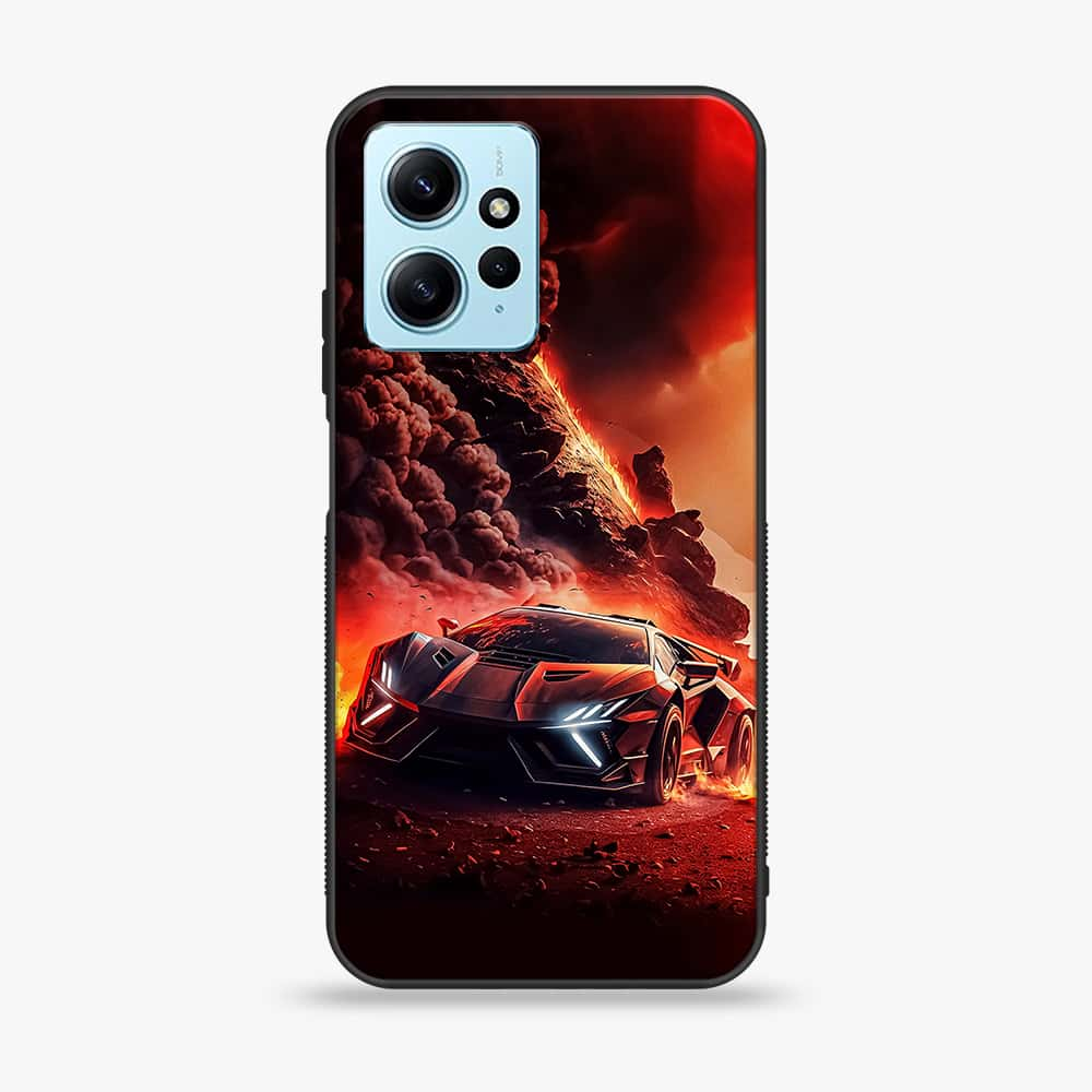 Xiaomi Redmi Note 12 - Racing Series - Premium Printed Glass soft Bumper shock Proof Case