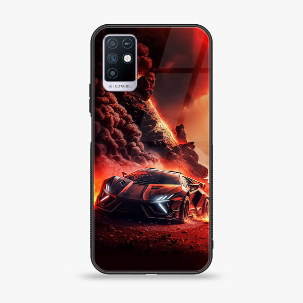 Infinix Note 10 Racing Design 7 Premium Printed Glass soft Bumper shock Proof Case CS-19631