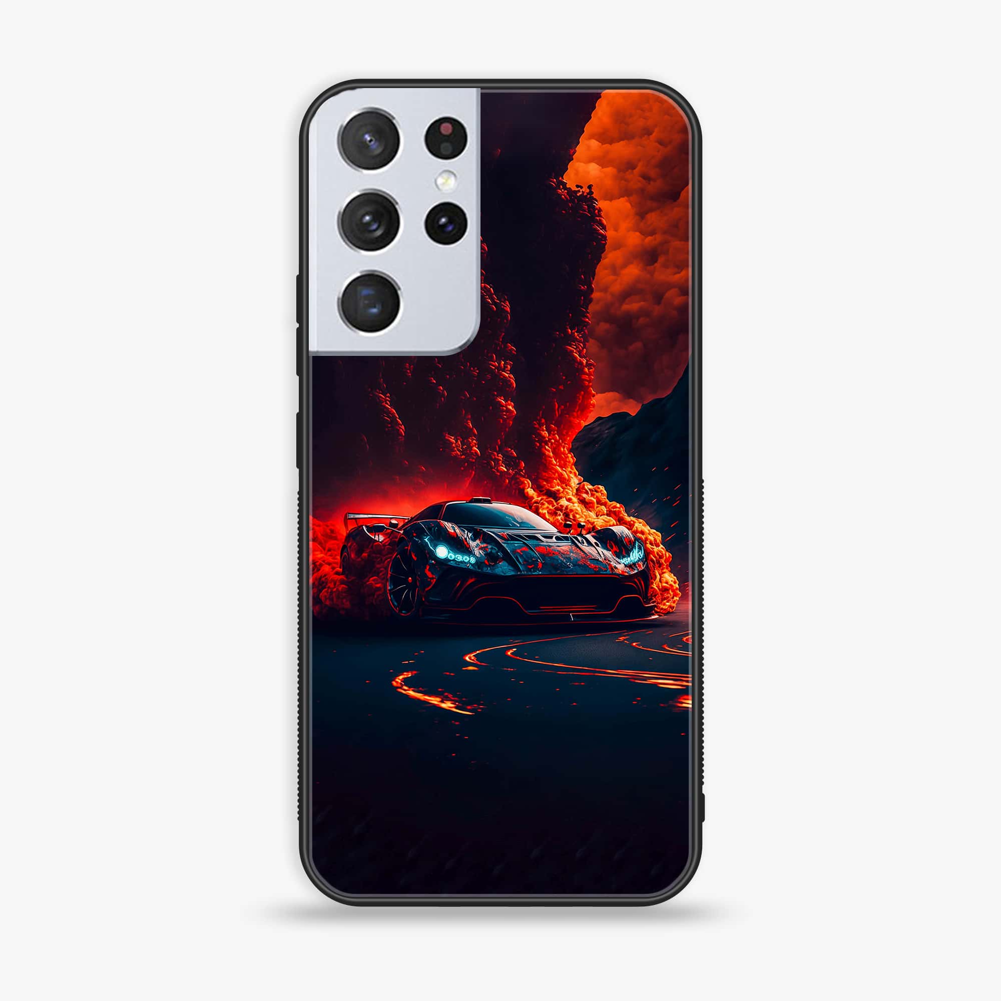 Galaxy S21 Ultra - Racing Series - Premium Metal Printed soft Bumper shock Proof Case