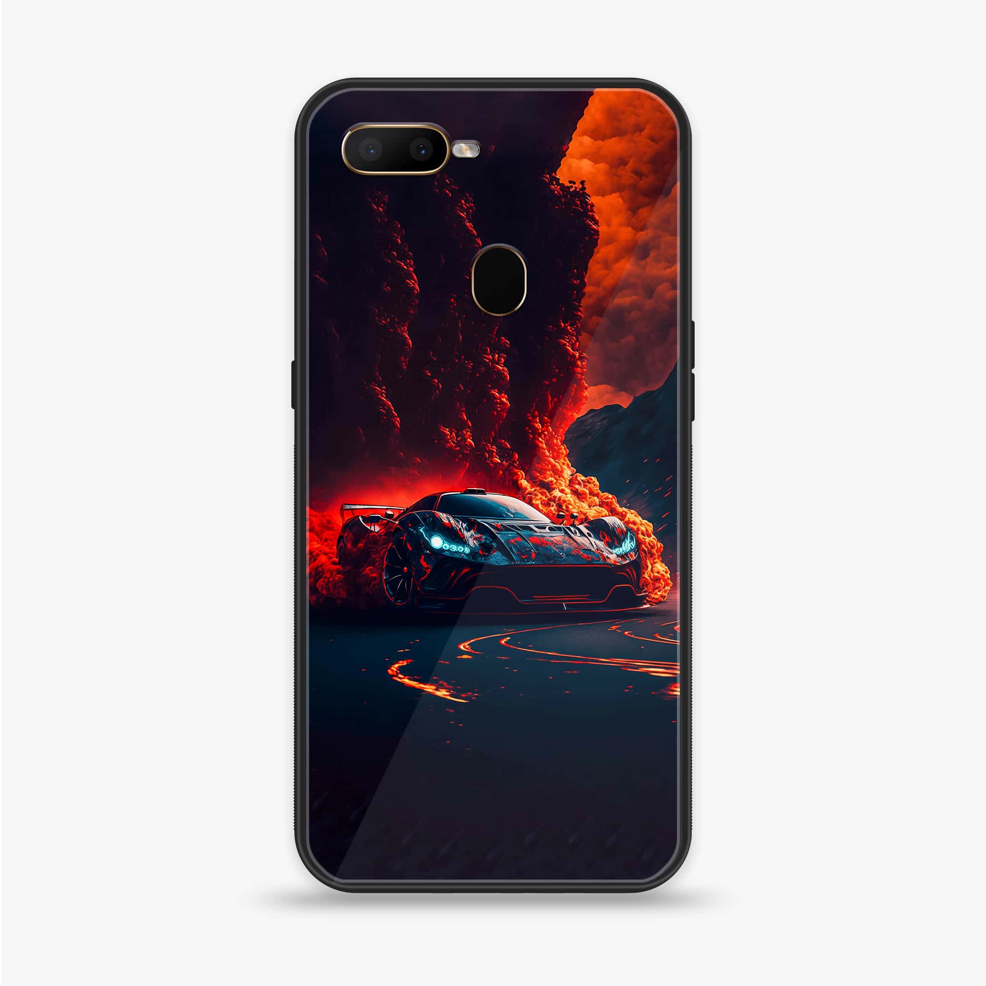 Oppo A12  - Racing Series - Premium Printed soft Bumper shock Proof Case