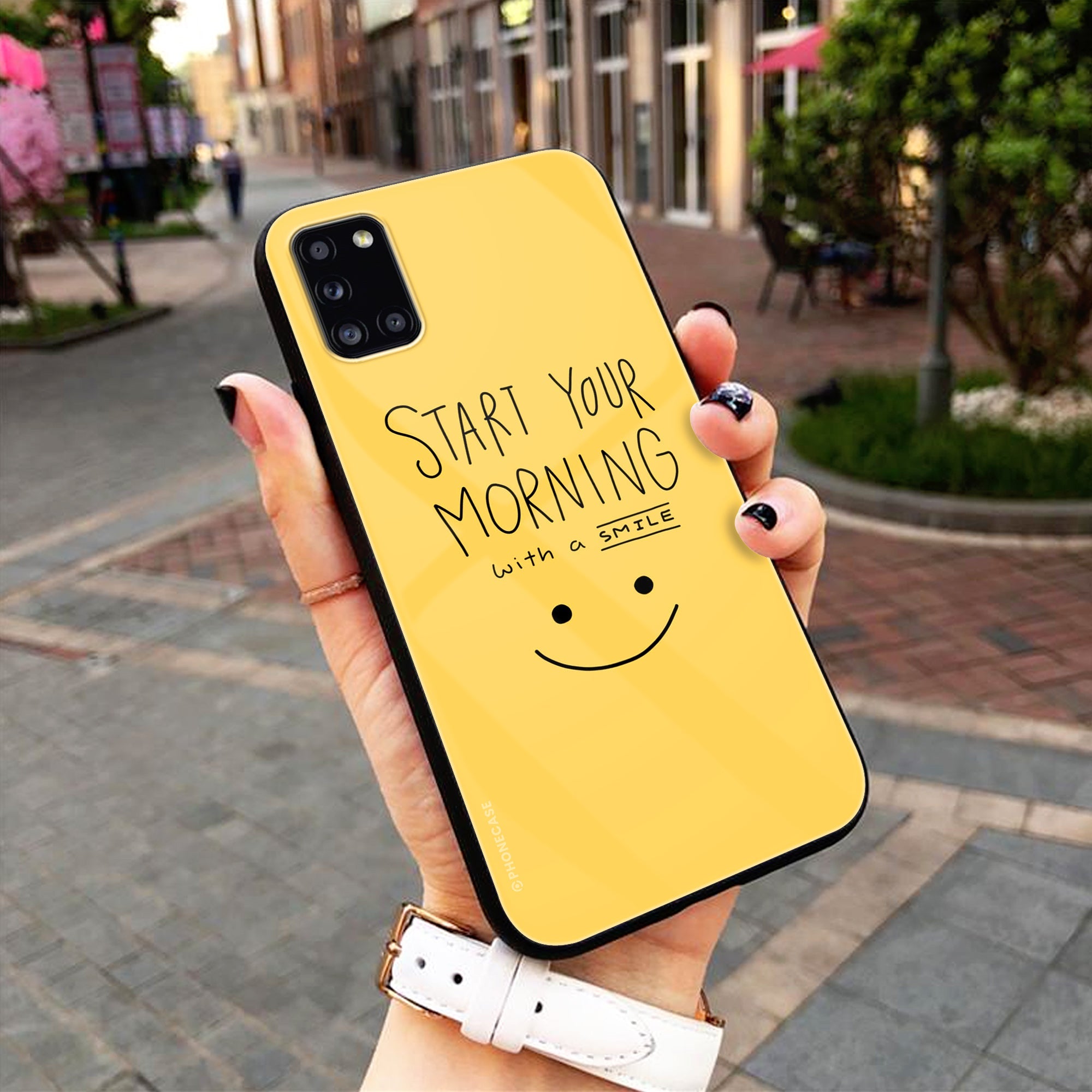 Yellow Background Quotes Series Premium Metal Phone Case All Models