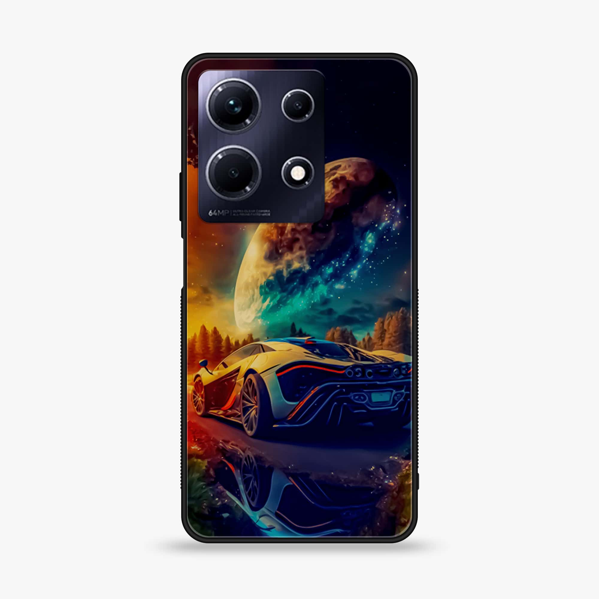 Infinix Note 30 Pro - Racing Series - Premium Printed Glass soft Bumper shock Proof Case