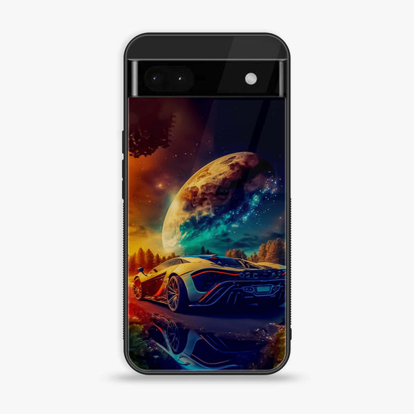 Google Pixel 6A - Racing Series Design 5- Premium Printed Glass soft Bumper shock Proof Case CS-24850