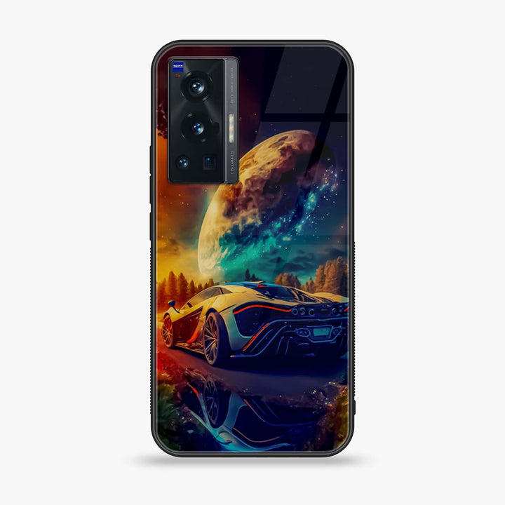 Vivo X70 Pro - Racing Design 5- Premium Printed Glass soft Bumper shock Proof Case CS-44013