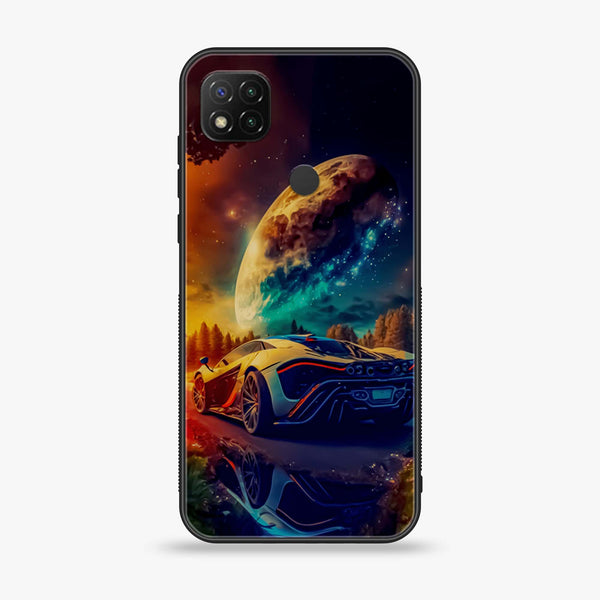 Xiaomi Redmi 9C - Racing Design 5 - Premium Printed Glass soft Bumper shock Proof Case CS-10081