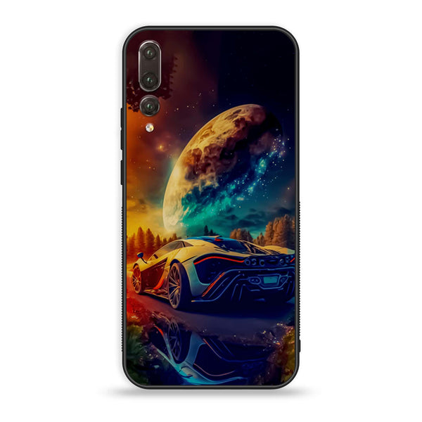 Huawei P20 Pro - Racing Design 5- Premium Printed Glass soft Bumper shock Proof Case CS-11127