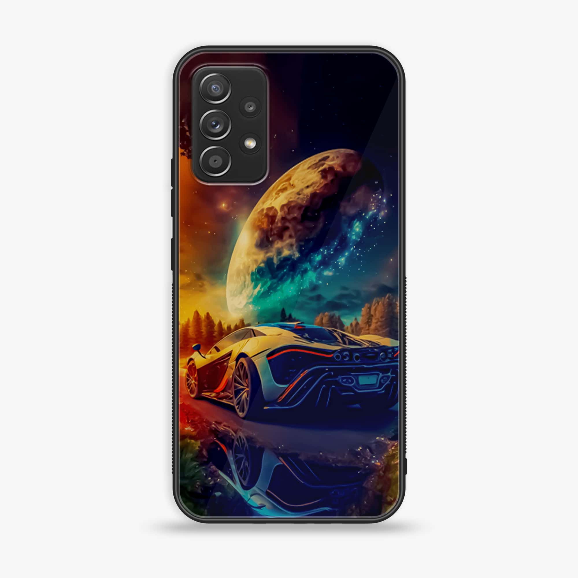 Samsung Galaxy A52s 5G - Racing Series - Premium Printed Glass soft Bumper shock Proof Case