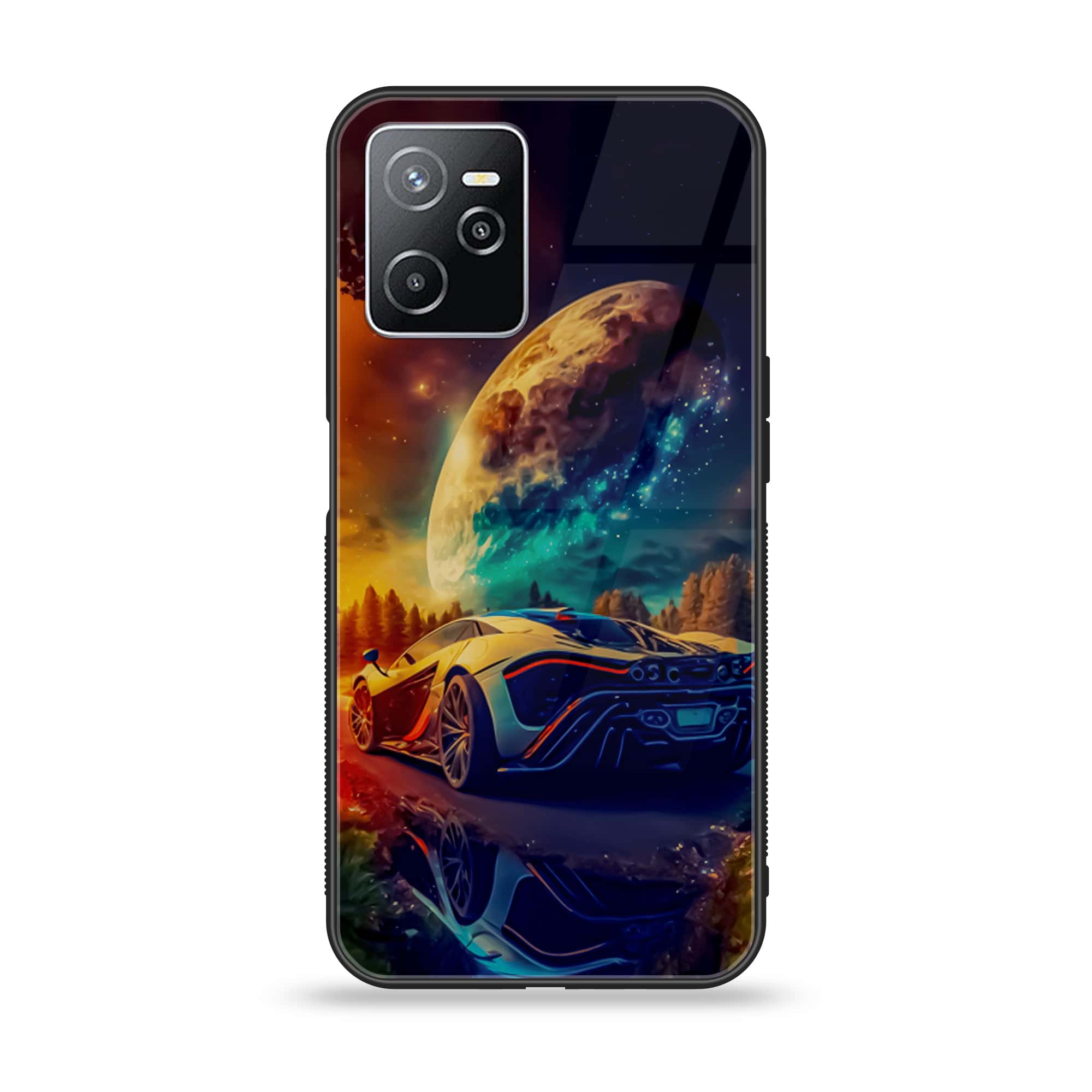 Realme Narzo 50A Prime - Racing Series - Premium Printed Glass soft Bumper shock Proof Case