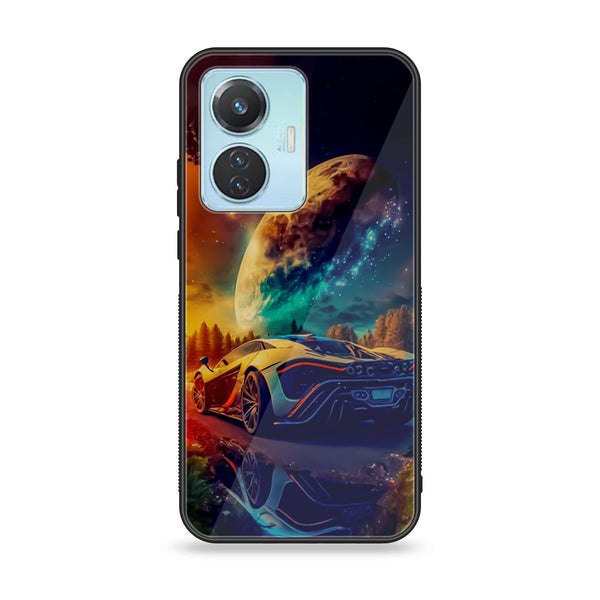 Vivo Y55 4G Racing Design 5 Premium Printed Glass soft Bumper shock Proof Case CS-19262