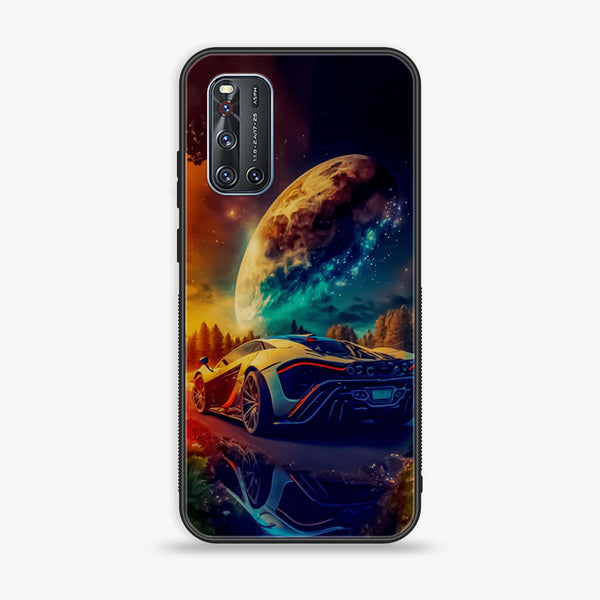 Vivo V19 - Racing Design 5 - Premium Printed Glass soft Bumper shock Proof Case CS-48083