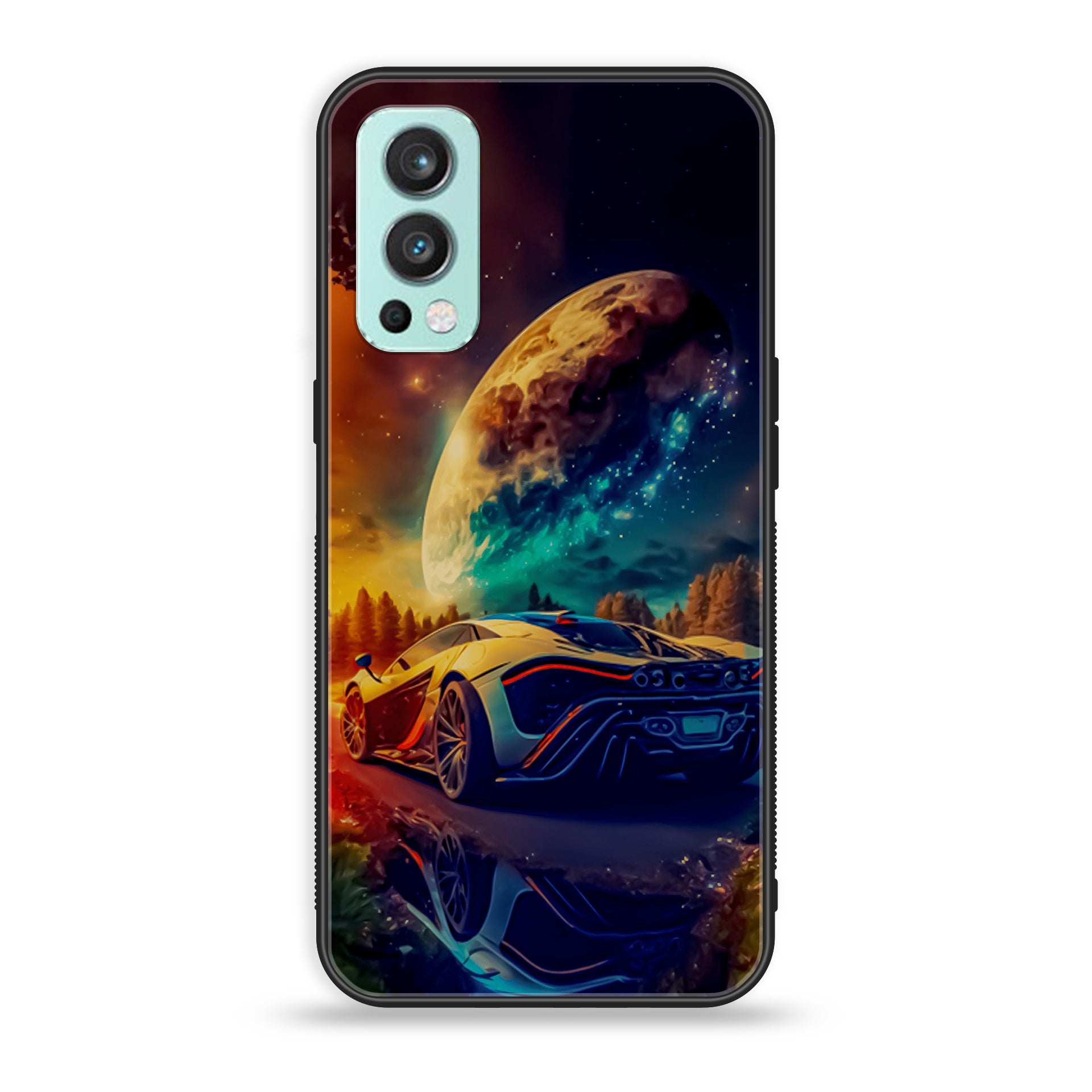 OnePlus Nord 2 5G - Racing Series - Premium Printed Glass soft Bumper shock Proof Case
