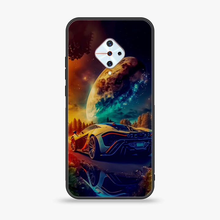 Vivo S1 Pro /Y51 2020 (middle camera)  - Racing Design 5 - Premium Printed Glass soft Bumper shock Proof Case CS-15415 CS-37316