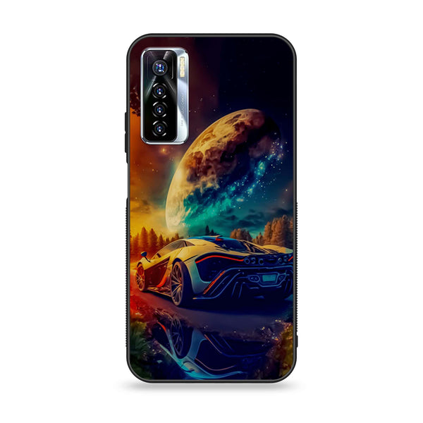 Tecno Camon 17 Pro - Racing Design 5 - Premium Printed Glass soft Bumper shock Proof Case CS-22626