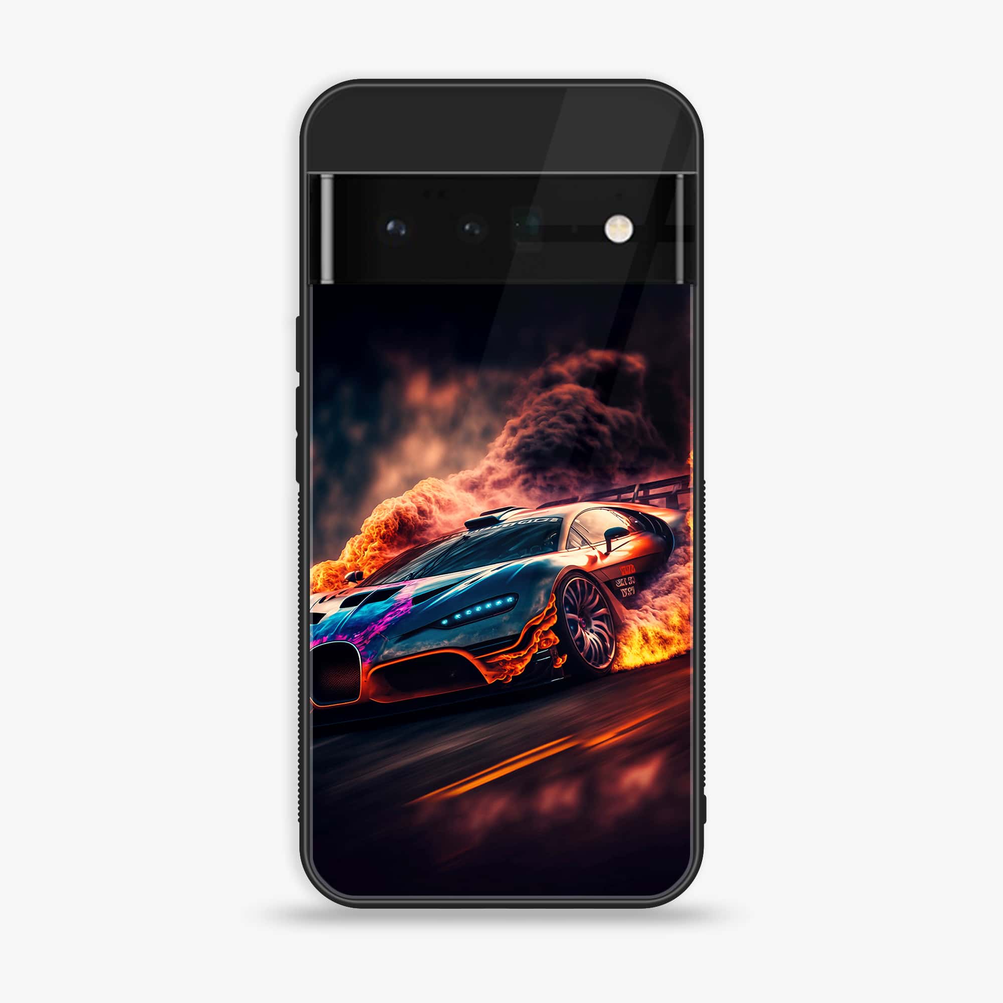 Google Pixel 6 Pro - Racing Series - Premium Printed Glass soft Bumper shock Proof Case
