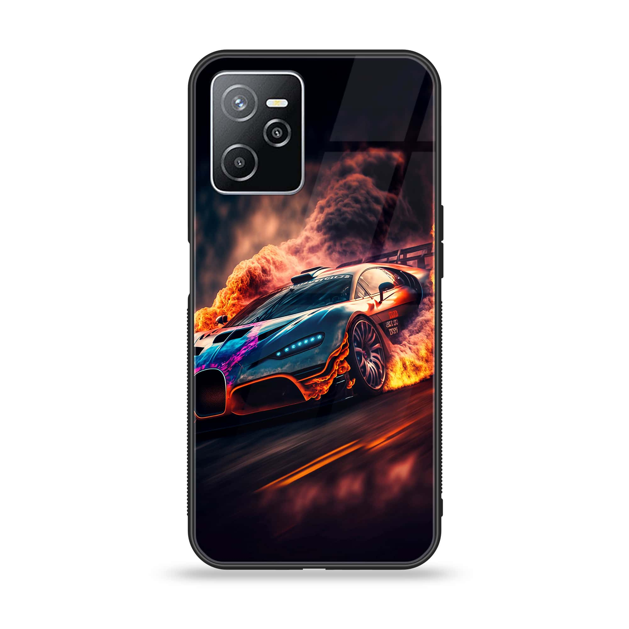 Realme Narzo 50A Prime - Racing Series - Premium Printed Glass soft Bumper shock Proof Case